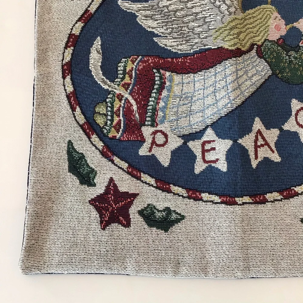 Peace Angel Horn Hanging Tapestry 16.5 x 17.5”